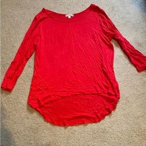 Pink quarter sleeve shirt